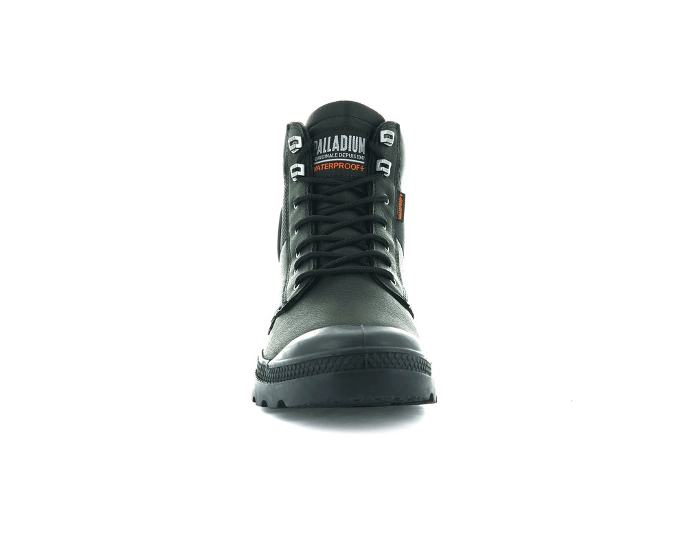 Botas Palladium PAMPA SHIELD WP+ LTH Hombre Negras | Costa Rica-48752